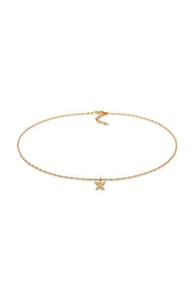 ELLI Halskette Choker Schmetterling Zirkonia 925 Sterling Silber