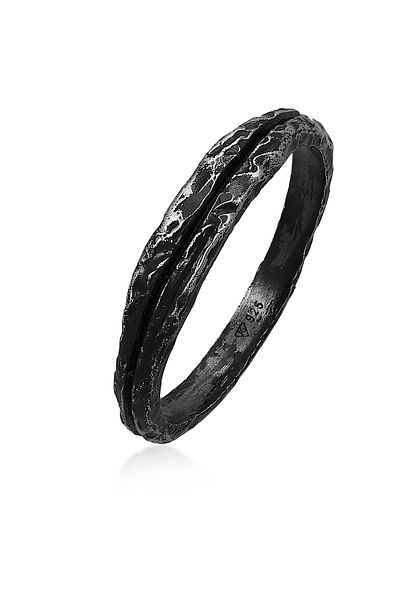 HAZE & GLORY Ring Bandring - Slider Oxid Finish 925 Silber
