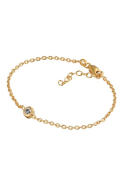 ELLI Damenarmband – Solitaire-Wasserzeichen, Salzpfeffer mit Diamanten, 925er Sterlingsilber, verstellbar (0,11 CT.)
