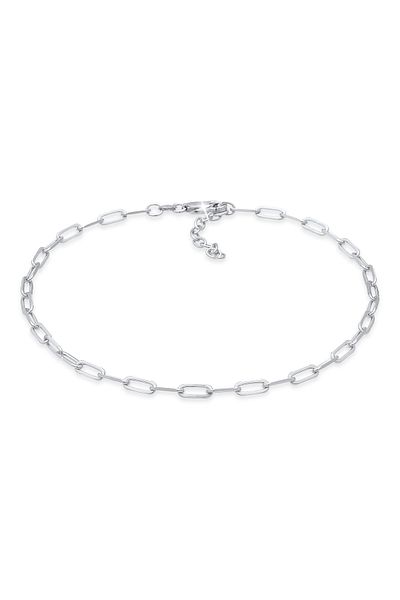 ELLI Fußschmuck Glieder Oval Basic Kette Optik 925 Silber