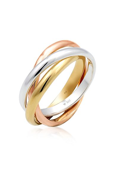 ELLI Ring Basic Wickelring Klassisches Design 925 Silber
