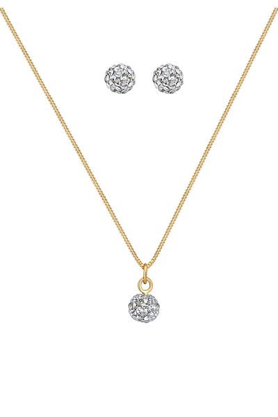 ELLI Schmuckset Basic Elegant Kristalle 925 Silber