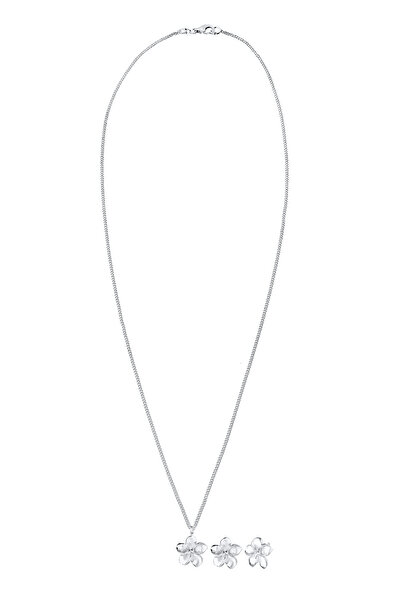 ELLI Schmuckset Frangipani Blüte 925 Ayar Gümüş