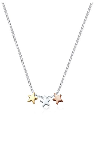 ELLI Halskette Drei Sterne Astro Look Basic 925 Sterling Silber
