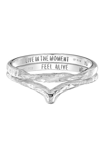 HAZE & GLORY Feel Alive Ring-Set aus 925er Silber