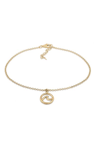 ELLI Fußschmuck Welle Strand Maritim Yaz Trendi 925 Silber