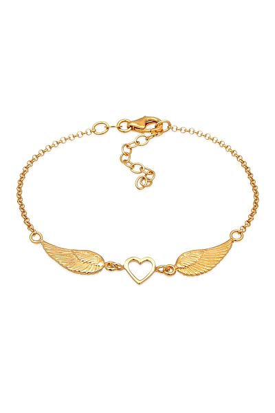 ELLI Damenarmband mit Herzflügel-Anhänger – 925er Sterlingsilber
