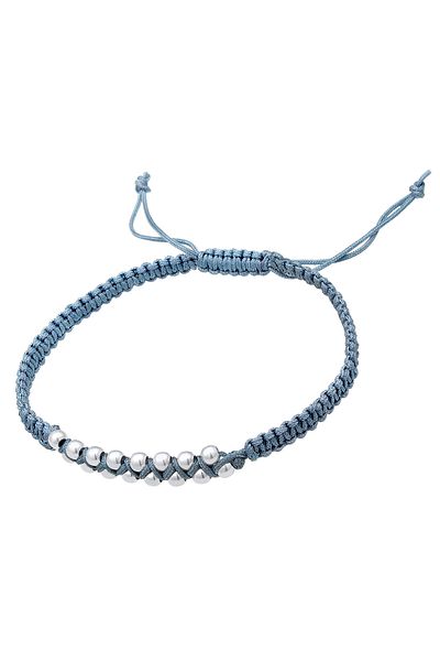 ELLI Armband Kugeln Bead Nylon Knoten Verstellbar 925 Silber