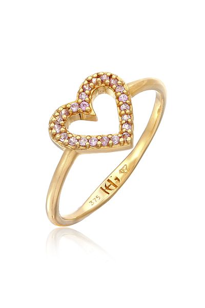 HAZE & GLORY Ring Hg - Ring Damen aus 375 Gelbgold, Schmuck Damen, Goldring, mit Saphir, Er