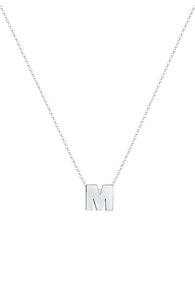 ELLI Halskette Buchstabe M First Trend Minimal 925 Silber