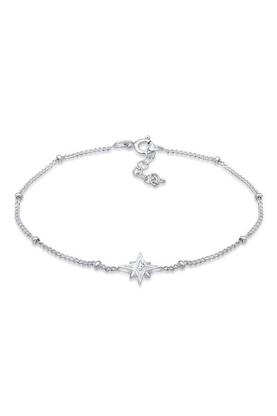 ELLI 925er Silberarmband – Stern Astro Kugeln und Topas Edelstein