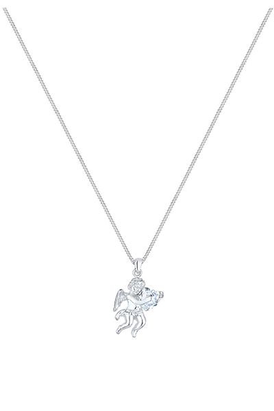 ELLI Halskette Engel Herz Zirkonia 925 Sterling Silber