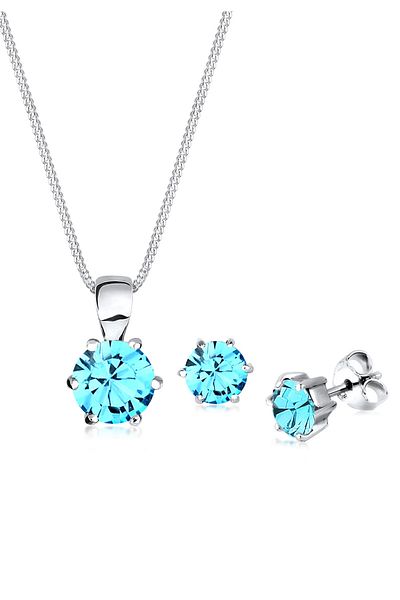 ELLI Schmuckset Basic Kristal Silber