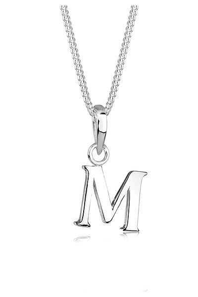 ELLI Halskette Buchstabe M 925 Sterling Silber