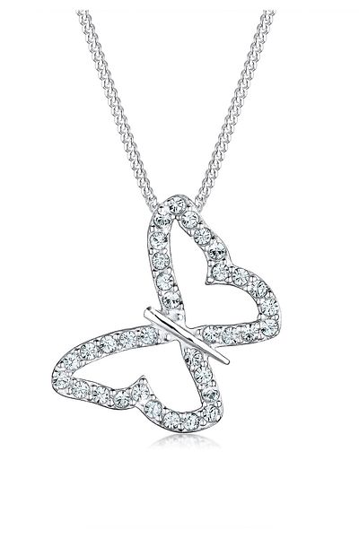 ELLI Halskette Schmetterling Kristalle 925 Silber