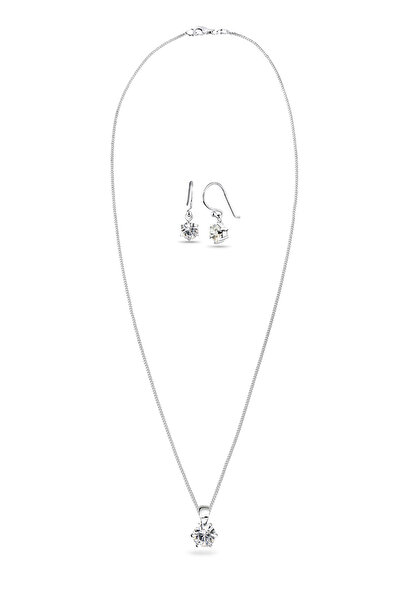 ELLI Schmuckset 925 Ayar Gümüş Kristal