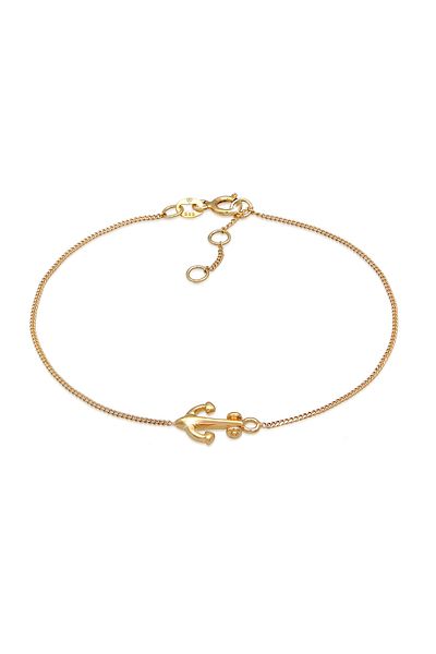 ELLI Armband Damen Anker Anhänger Maritim in 585 Gelbgold