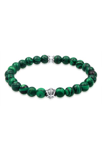 KUZZOI Armband Herren Oxidiert Achat Malachit Look 925er Silber