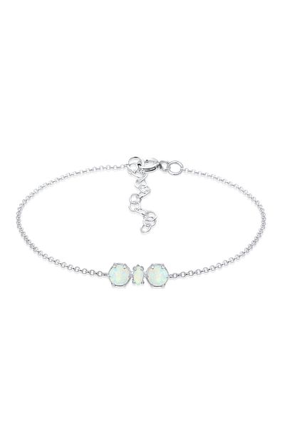 ELLI Armband Armband Armkettchen Synthetischer Opal Trend 925 Silber