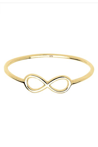 ELLI Ring Damen Unendlichkeitssymbol Minimal Filigran aus 375 Gelbgold