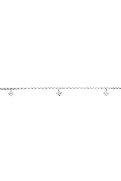ELLI Halskette Choker Solitär Zirkonia Funkeln 925 Silber