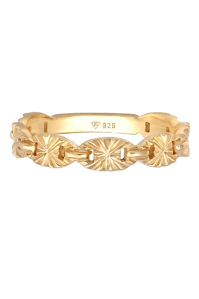 ELLI Eleganter Damenring mit Sternenmuster – 925er Sterlingsilber