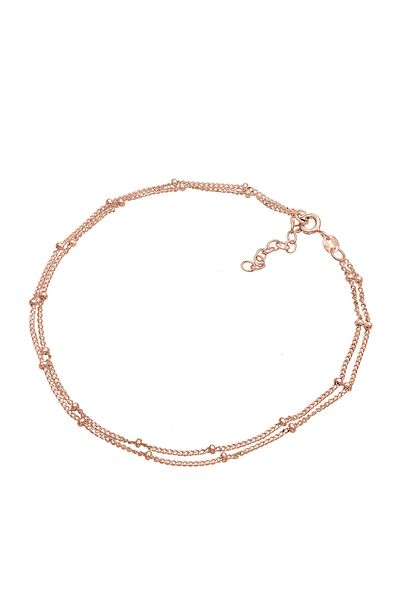 ELLI Fußschmuck Basic Kugelkette Sommer Strand Zeitlos 925 Silber