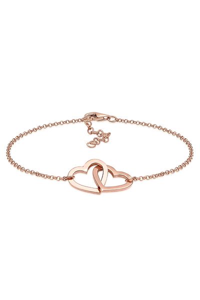 ELLI Basic-Herz-Armband aus 925er-Sterlingsilber