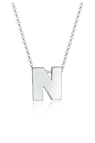 ELLI Halskette Buchstabe N First Trend Minimal 925 Silber