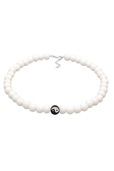 ELLI Halskette Harz Perlen Yin-Yang Bead 925 Silber