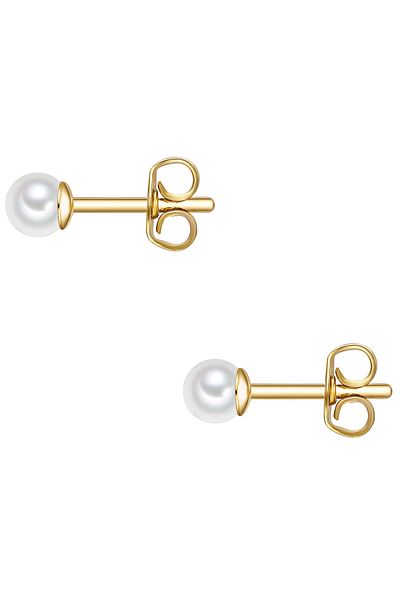 Trilani Silberohrstecker Ohrstecker Sterling Silber gelbgold Muschelkernperle