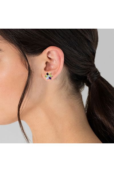 Rafaela Donata Edelsteinohrstecker Ohrstecker Sterling Silber Edelsteine multicolor