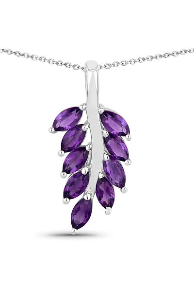 Rafaela Donata Edelsteinkette Kette mit Anhänger Sterling Silber Amethyst