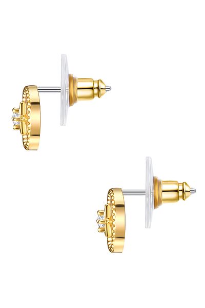 Lulu & Jane Modeschmuckohrstecker Ohrstecker gelbgold Perlmutt