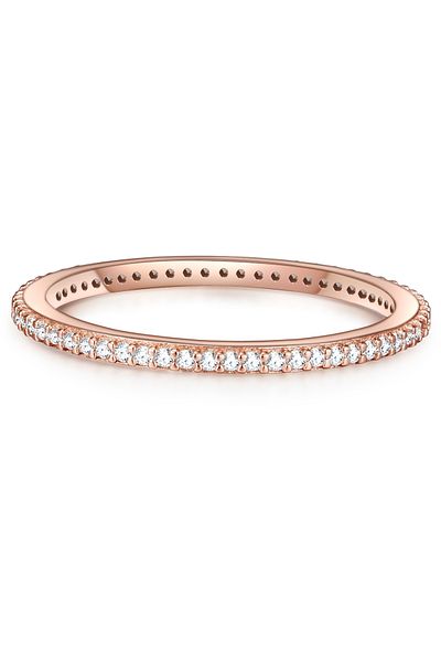 Glanzstücke München Silberring Yüzük Sterling Silber rosegold Zirkonya weiß
