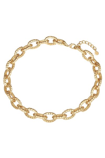 Lulu & Jane Modeschmuckhalskette Kette gelbgold