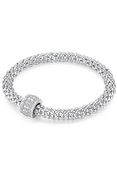 Lulu & Jane Modeschmuckarmband Armband Glaskristall weiß