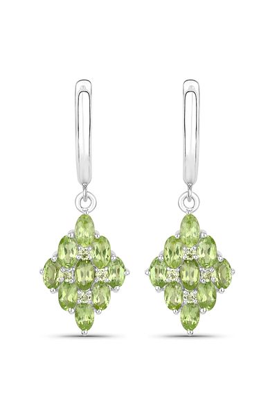 Rafaela Donata Edelsteinohrhänger Ohrhänger Sterling Silber Peridot grün