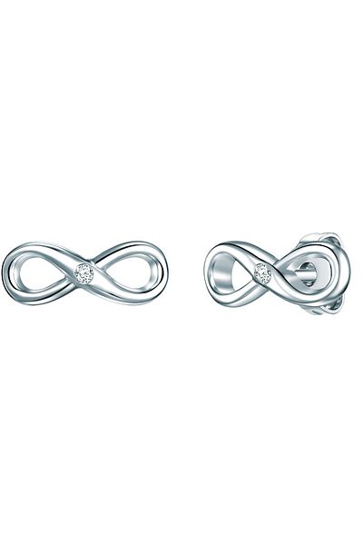 Lulu & Jane Diamantohrstecker Ohrstecker Sterling Silber Diamant weiß