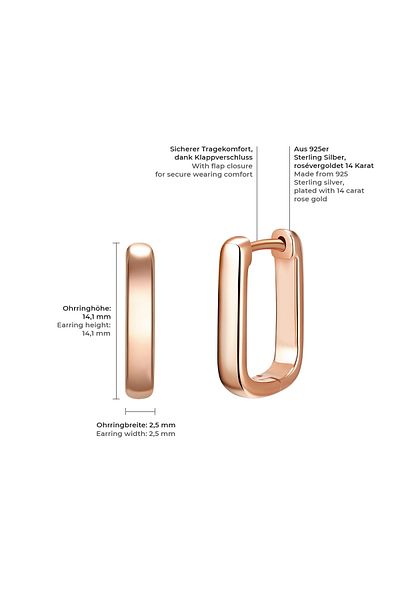 Glanzstücke München Silberohrcreolen Creolen Sterling Silber roségold