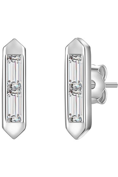 Glanzstücke München Silberohrstecker Ohrstecker Sterling Silber Topas weiß