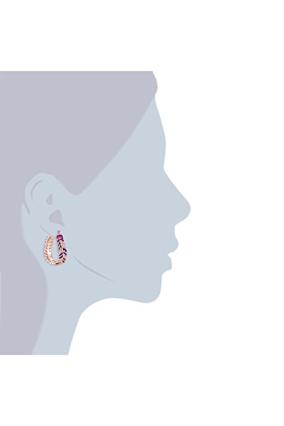 Lulu & Jane Swarovski® ile Kristaller ile Kristaller Swarovski® ile Kristaller ile pembe altın rengi verziert