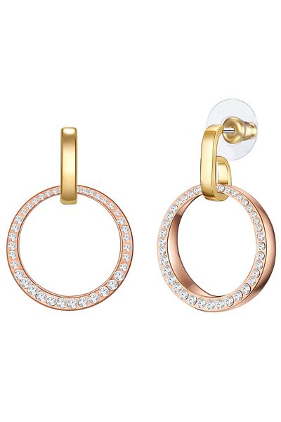 Lulu & Jane Modeschmuckohrhänger Ohrhänger roségold Glas weiß