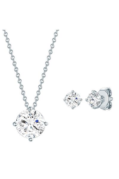 Rafaela Donata Perlenohrhänger Set (Kette+Ohrstecker)
 Sterling Silber verziert mit Kristallen von Swarovski® weiß