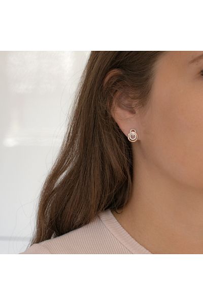 Rafaela Donata Silberohrstecker Ohrstecker Sterling Silber iki renkli Zirkonia weiß