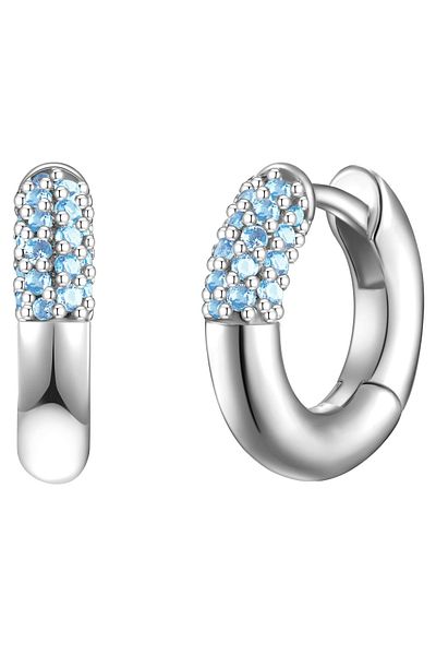 Glanzstücke München Silberohrcreolen Creolen Sterling Silber Spinell blau