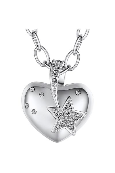 Lulu & Jane Kette mit Kristallen von Swarovski® Kette mit Anhänger verziert mit Kristallen von Swarovski® grau