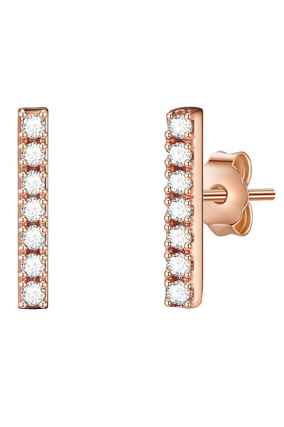 Glanzstücke München Silberohrstecker Ohrstecker Sterling Silber roségold Zirkonia weiß