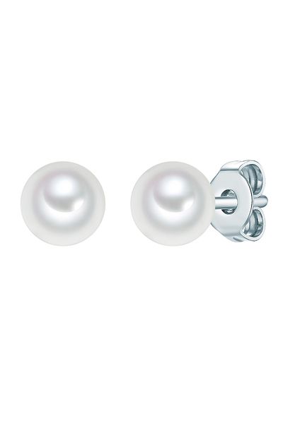 Trilani Perlenohrstecker Ohrstecker Sterling Silber Muschelkernperle