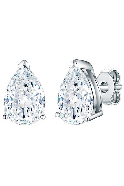 Lulu & Jane Ohrstecker mit Kristallen von Swarovski® Ohrstecker verziert mit Kristallen von Swarovski® weiß